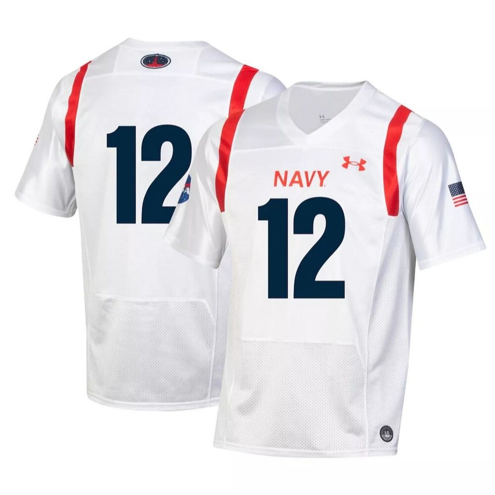 Under Armour 2022 US Navy Midshipmen NASA Special Games Football Jersey Size M